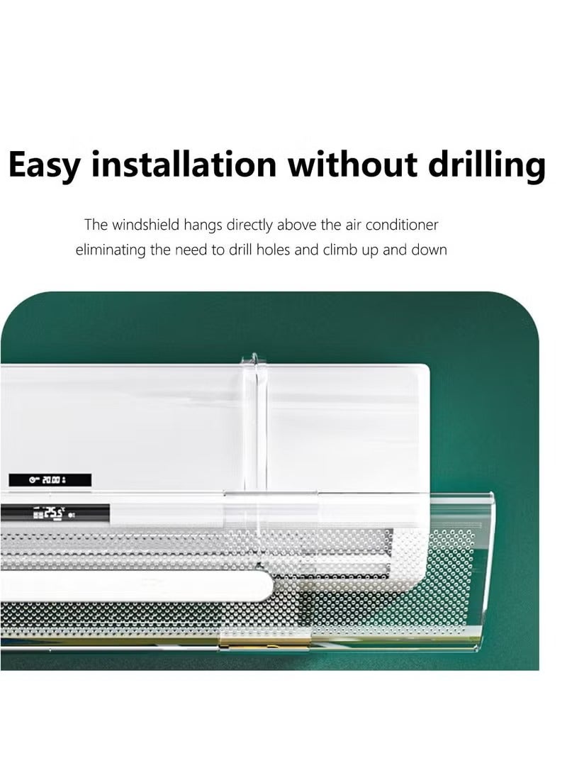 SILADEFU Adjustable AC air Deflector Suitable for Split air conditioners Anti-Blast/Anti-Direct Blowing Baffle Windshield for Home Mini-Split - Image 5